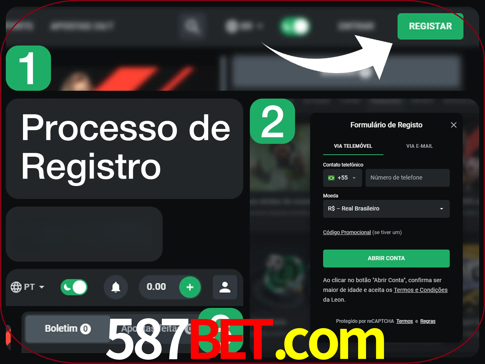 O processo de registro na LeonBet é simples.